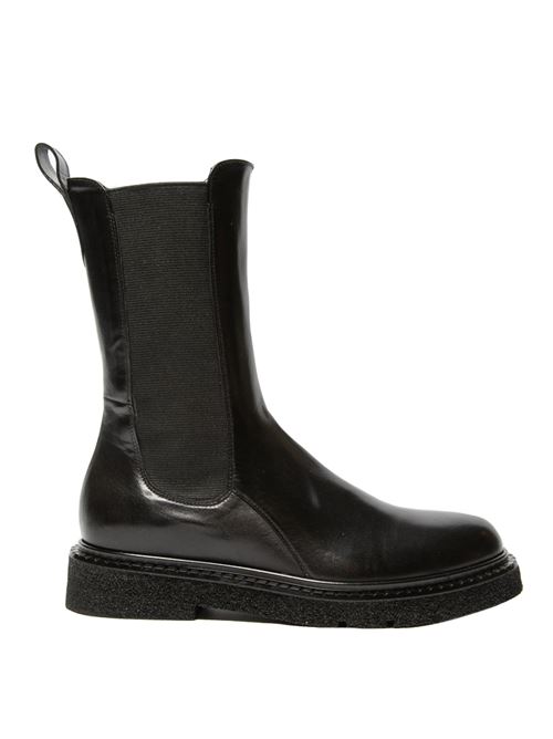 Nappa leather ankle boot with elastic GUGLIELMO ROTTA | KEITHNAPPABLACK